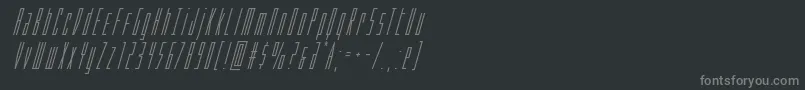 Phantaconsuperital Font – Gray Fonts on Black Background
