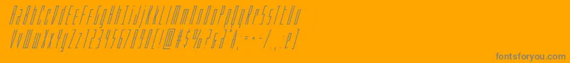 Phantaconsuperital Font – Gray Fonts on Orange Background