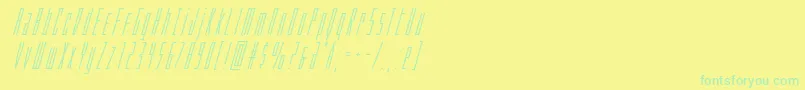 Phantaconsuperital Font – Green Fonts on Yellow Background