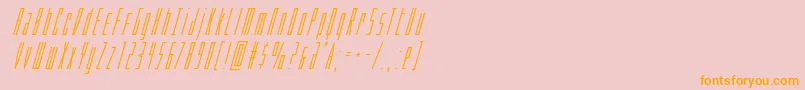 Phantaconsuperital Font – Orange Fonts on Pink Background