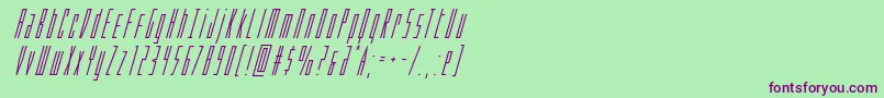 Phantaconsuperital Font – Purple Fonts on Green Background