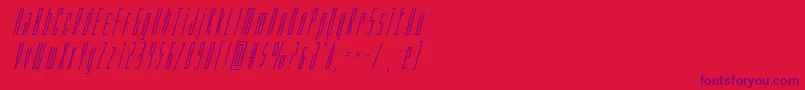 フォントPhantaconsuperital – 赤い背景に紫のフォント