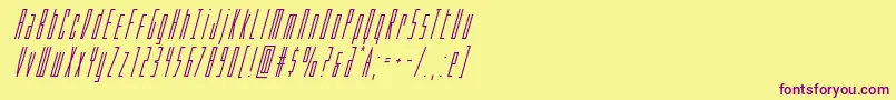 Phantaconsuperital Font – Purple Fonts on Yellow Background