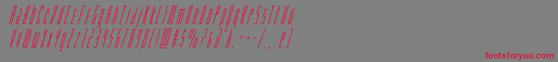 Phantaconsuperital Font – Red Fonts on Gray Background