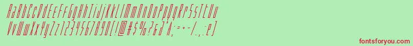 Phantaconsuperital-fontti – punaiset fontit vihreällä taustalla