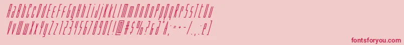 フォントPhantaconsuperital – ピンクの背景に赤い文字