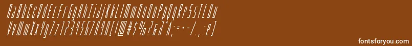 フォントPhantaconsuperital – 茶色の背景に白い文字