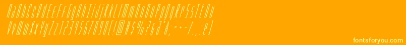 Phantaconsuperital Font – Yellow Fonts on Orange Background