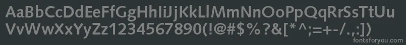 PfsyntaxBold Font – Gray Fonts on Black Background