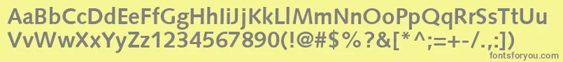 PfsyntaxBold Font – Gray Fonts on Yellow Background