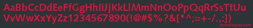 PfsyntaxBold Font – Red Fonts on Black Background