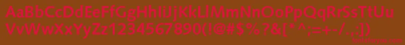 PfsyntaxBold Font – Red Fonts on Brown Background