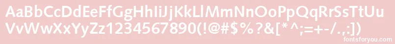 PfsyntaxBold Font – White Fonts on Pink Background