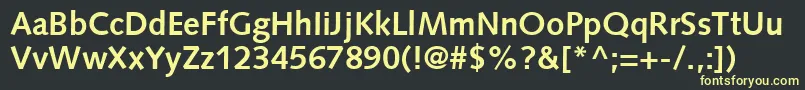 PfsyntaxBold Font – Yellow Fonts on Black Background