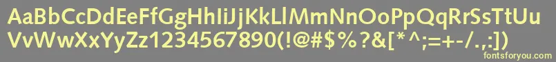 PfsyntaxBold Font – Yellow Fonts on Gray Background