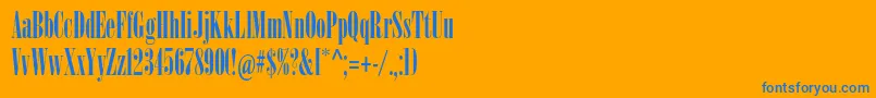 Onyxmtstd Font – Blue Fonts on Orange Background