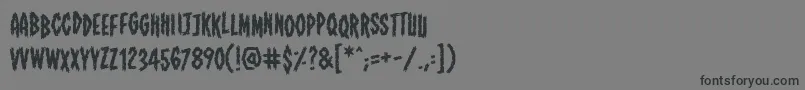フォントShallowgravebb – 黒い文字の灰色の背景