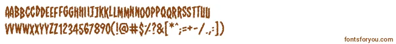 Shallowgravebb-fontti – ruskeat fontit valkoisella taustalla