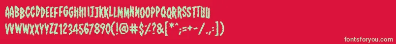 Шрифт Shallowgravebb – зелёные шрифты на красном фоне