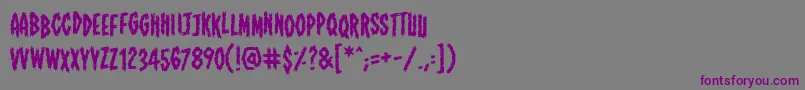 フォントShallowgravebb – 紫色のフォント、灰色の背景