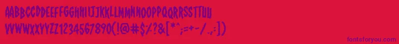 Shallowgravebb Font – Purple Fonts on Red Background