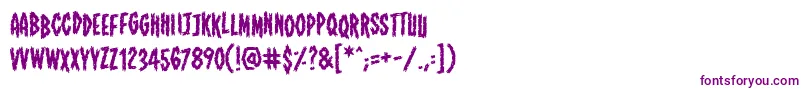 フォントShallowgravebb – 白い背景に紫のフォント