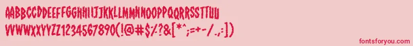 Shallowgravebb Font – Red Fonts on Pink Background