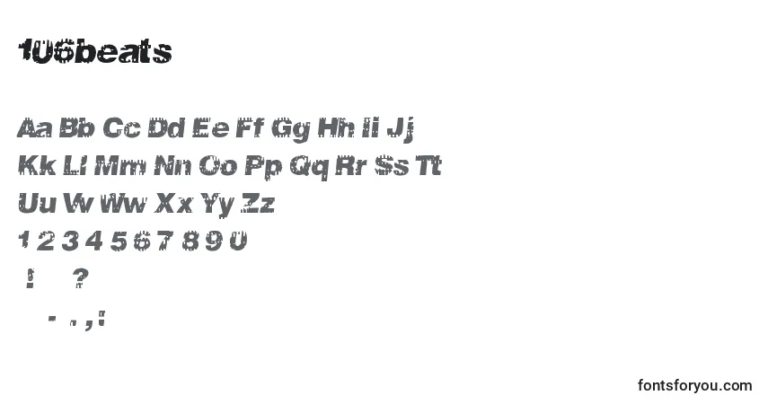 Schriftart 106beats – Alphabet, Zahlen, spezielle Symbole