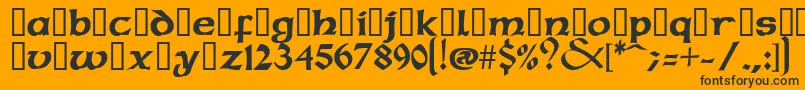 Celticmd ffy Font – Black Fonts on Orange Background