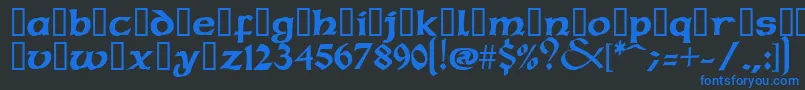 Celticmd ffy Font – Blue Fonts on Black Background