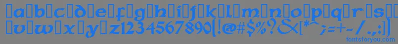 Celticmd ffy Font – Blue Fonts on Gray Background