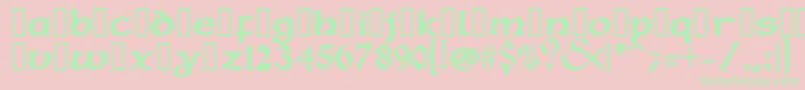 Celticmd ffy Font – Green Fonts on Pink Background