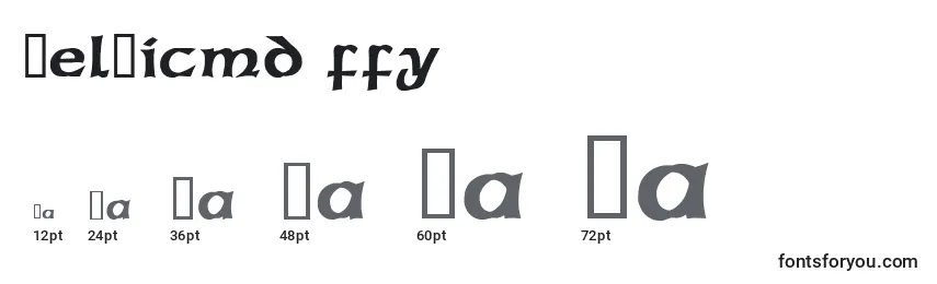 Размеры шрифта Celticmd ffy