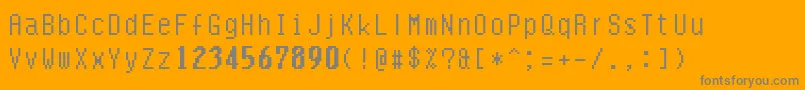 フォントQuarlow – オレンジの背景に灰色の文字