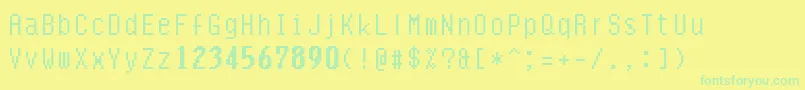 Quarlow Font – Green Fonts on Yellow Background