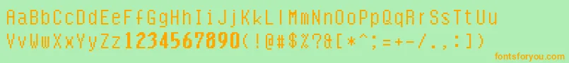 Quarlow Font – Orange Fonts on Green Background