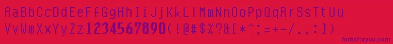 Quarlow Font – Purple Fonts on Red Background