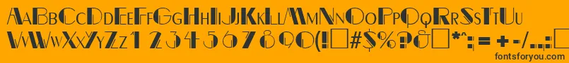 BealevarigatedRegular Font – Black Fonts on Orange Background