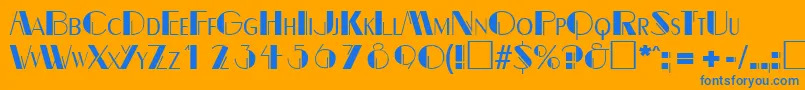 BealevarigatedRegular-Schriftart – Blaue Schriften auf orangefarbenem Hintergrund