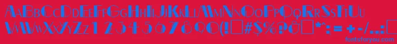 BealevarigatedRegular Font – Blue Fonts on Red Background