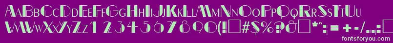 BealevarigatedRegular Font – Green Fonts on Purple Background