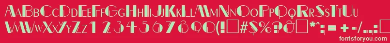 BealevarigatedRegular Font – Green Fonts on Red Background