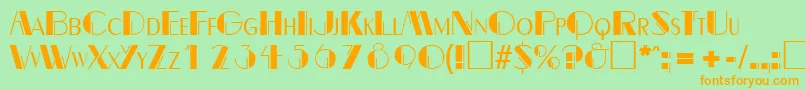 BealevarigatedRegular Font – Orange Fonts on Green Background