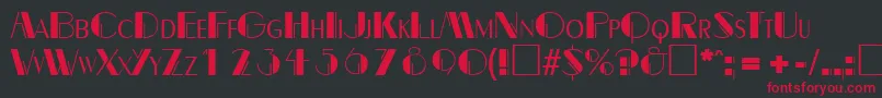 BealevarigatedRegular Font – Red Fonts on Black Background