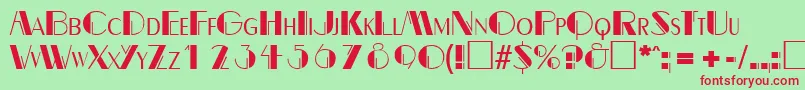 BealevarigatedRegular Font – Red Fonts on Green Background