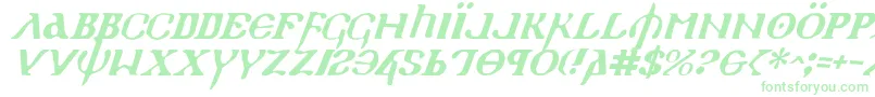 Fonte HolyEmpireItalic – fontes verdes