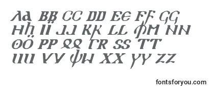 Schriftart HolyEmpireItalic