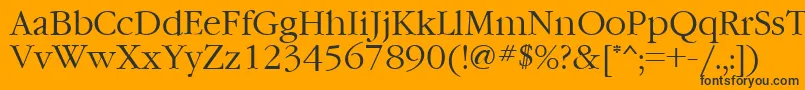 Garamondctt Font – Black Fonts on Orange Background