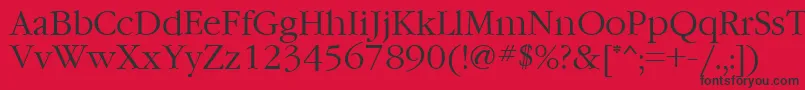 Garamondctt Font – Black Fonts on Red Background