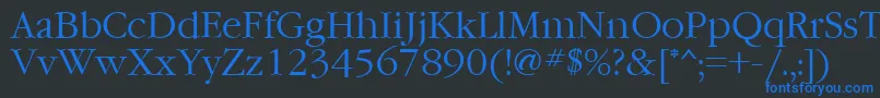 Garamondctt Font – Blue Fonts on Black Background